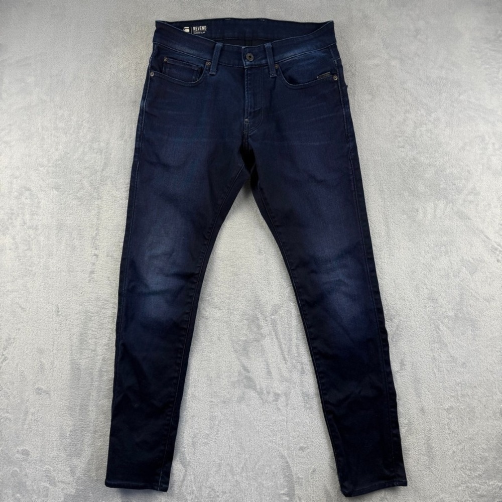 G Star Raw Jeans Mens 29x30 Blue Revend Slim Tapered Dark Wash Denim - Picture 2 of 12
